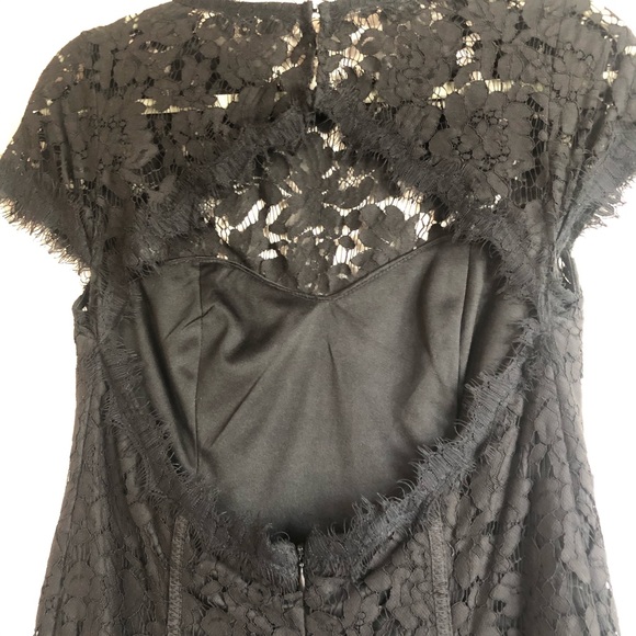 Open Back Black Lace Dress - Picture 3 of 3